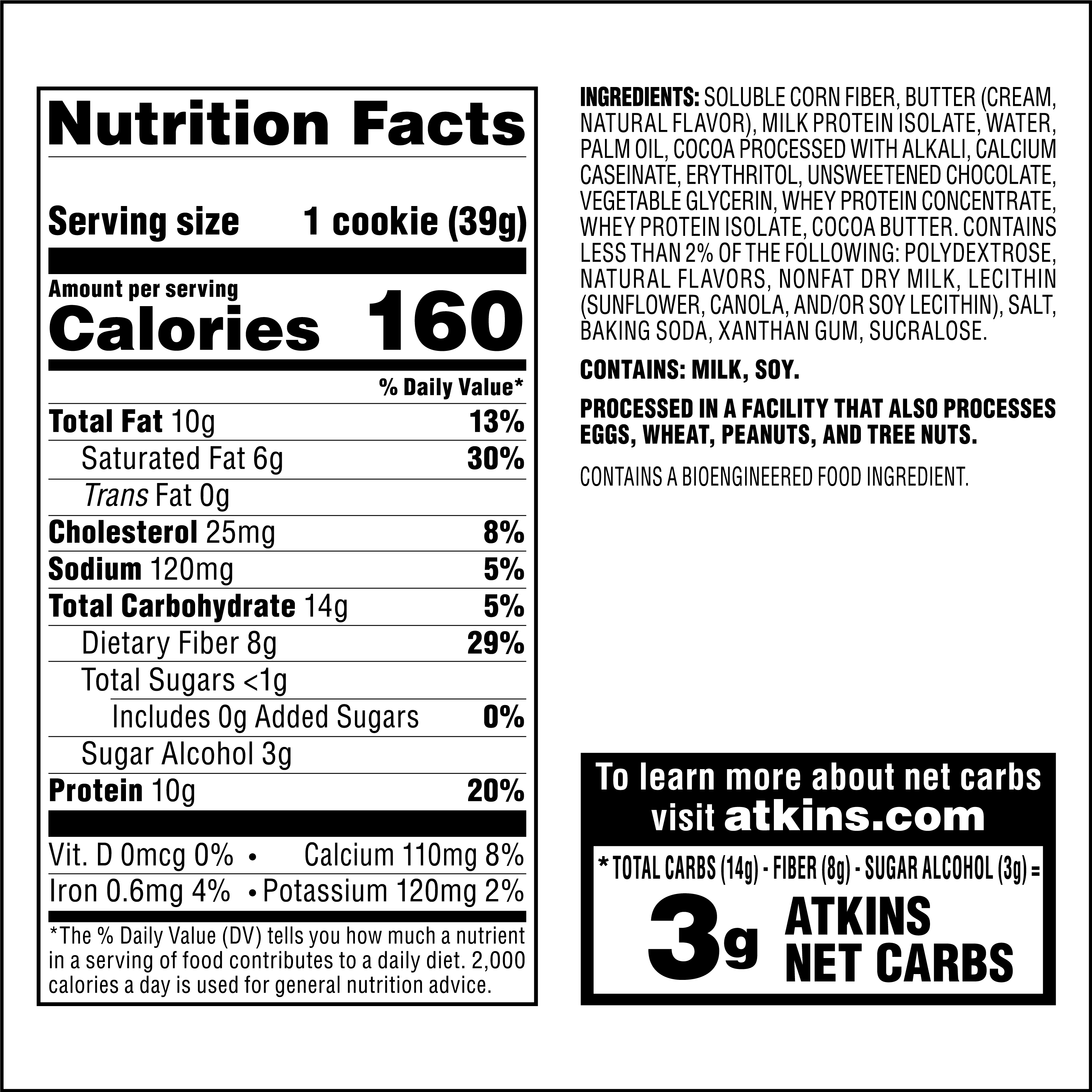 Atkins Double Chocolate Chip Protein Cookies