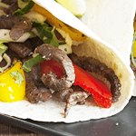 beef fajitas with peppers