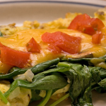 cheese and spinach omelet