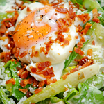  salad with poached egg