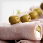 Ham, Cream Cheese, and Dill Pickle Roll-Ups