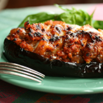 Warm and hearty stuffed eggplant