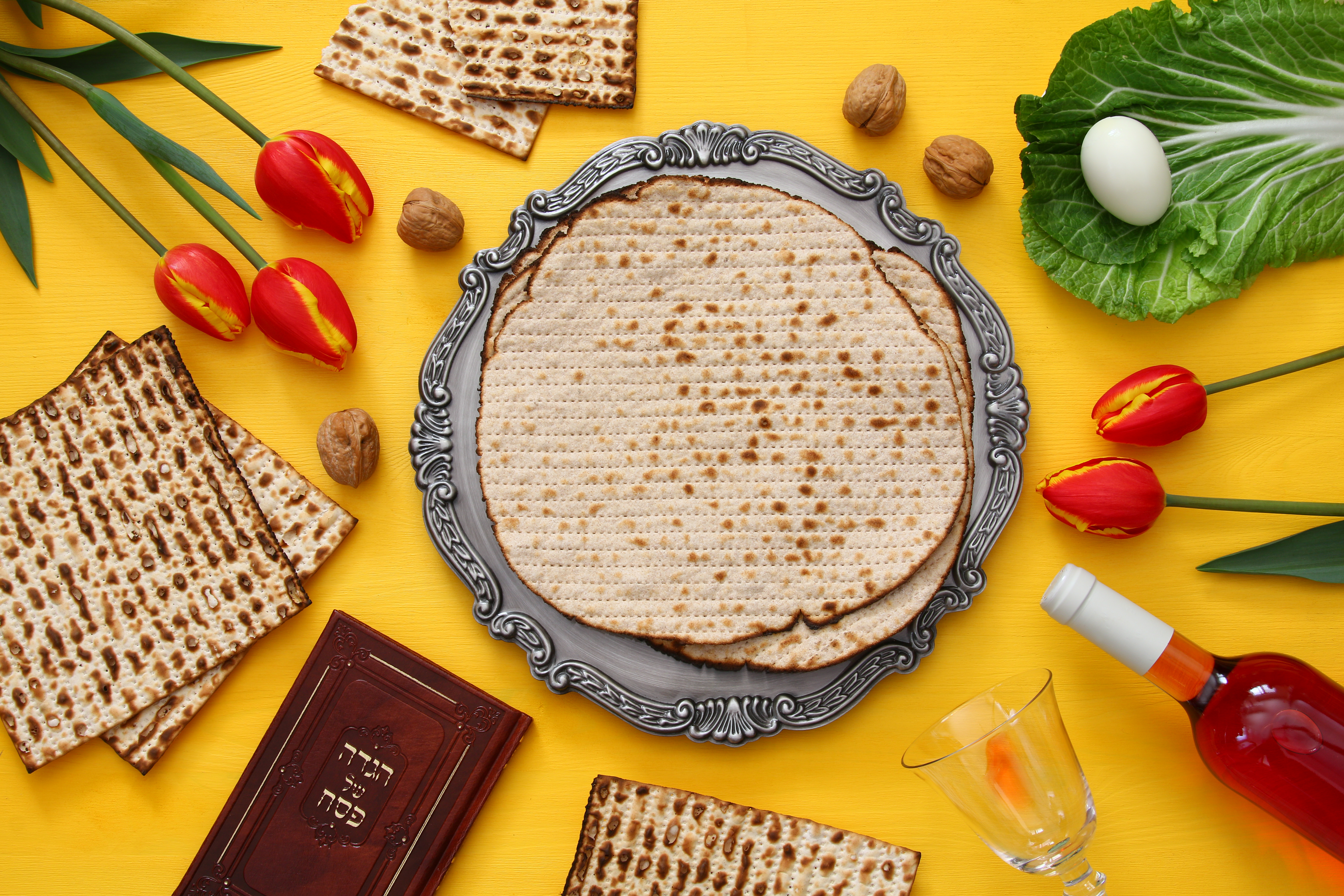 Image of various Passover foods